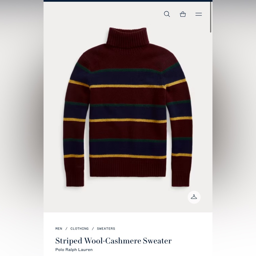 Polo Ralph Lauren Striped Wool-Cashmere Sweater